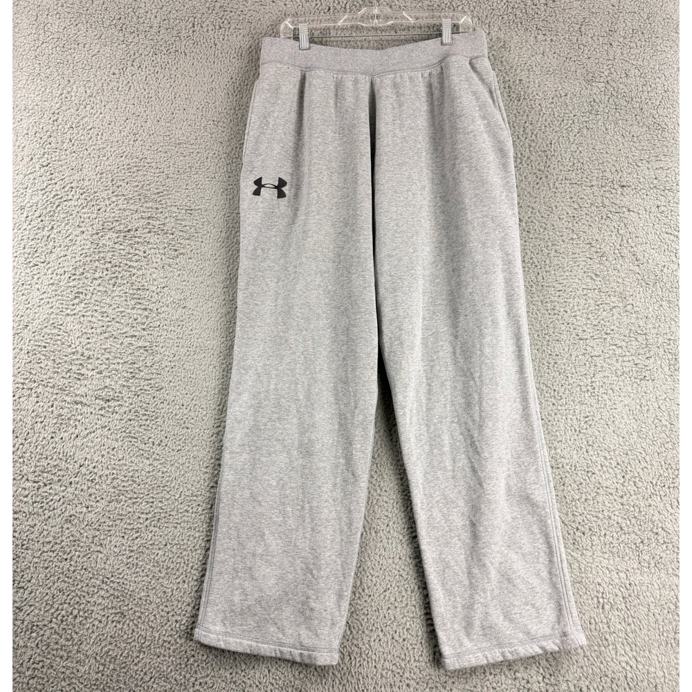 Under Armour Rival Fleece Pant Mens XL Gray Loose Fit Straight Leg Sweatpants UA